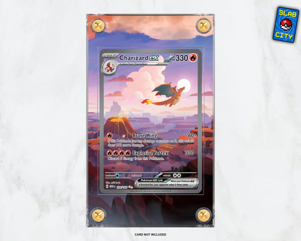 Charizard EX #199 Pokémon 151 Extended Art Pokémon Card Display Case
