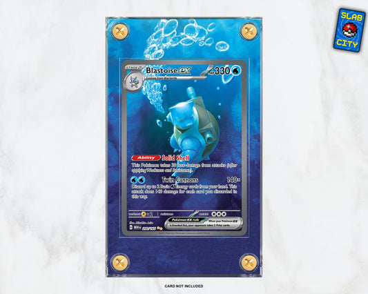 Blastoise EX #200 SIR Pokémon 151 - Extended Artwork Pokémon Card Display Case