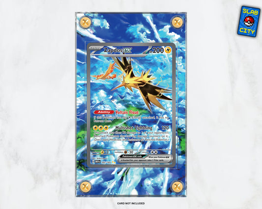 Zapdos EX #202 SIR Pokémon 151 - Extended Artwork Pokémon Card Display Case