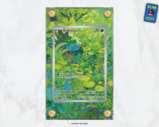 Bulbasaur #166 IR Pokémon 151 - Extended Artwork Pokémon Card Display Case