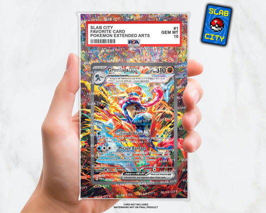 Greninja EX #214 Twilight Masquerade Custom Pokémon Extended Artwork for PSA Graded Slabs