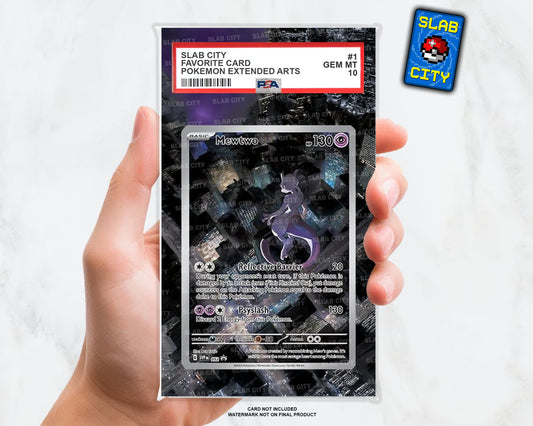 Mewtwo SVP52 Promo Extended Art Insert for Graded Card Slabs