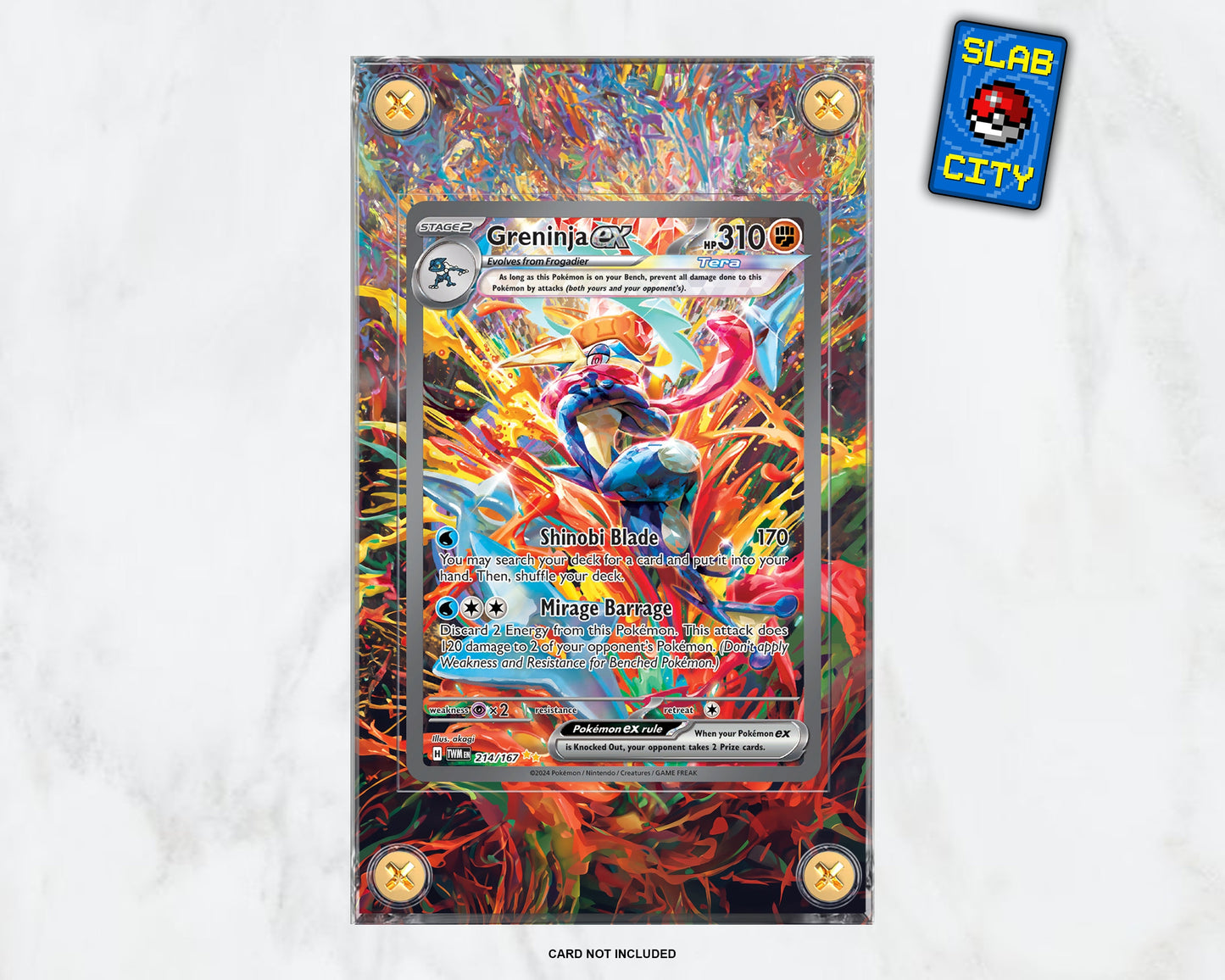 Greninja EX #214 Twilight Masquerade - Extended Artwork Pokémon Card Display Case