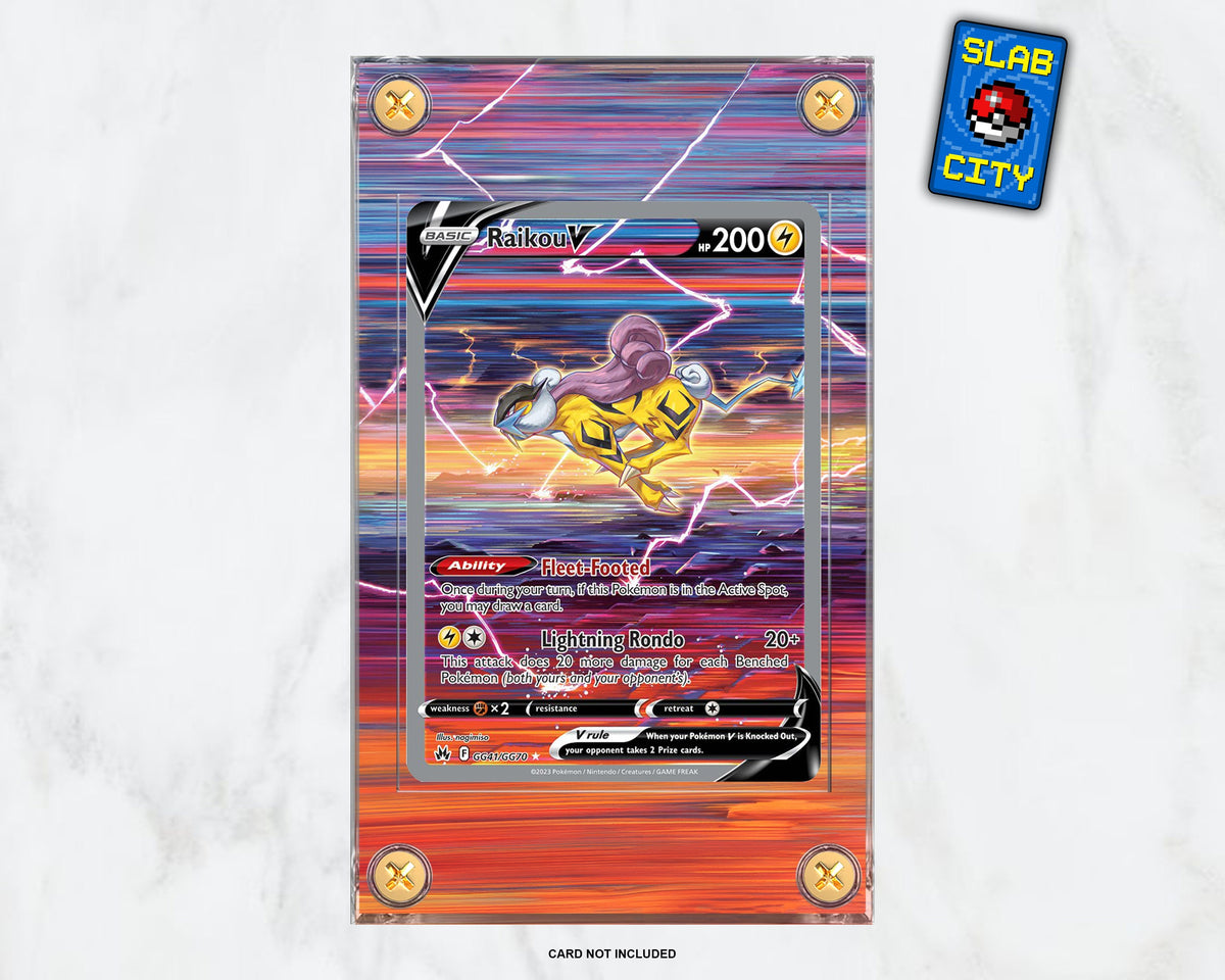 Raikou V GG41 Crown Zenith Extended Art Pokémon Card Display Case