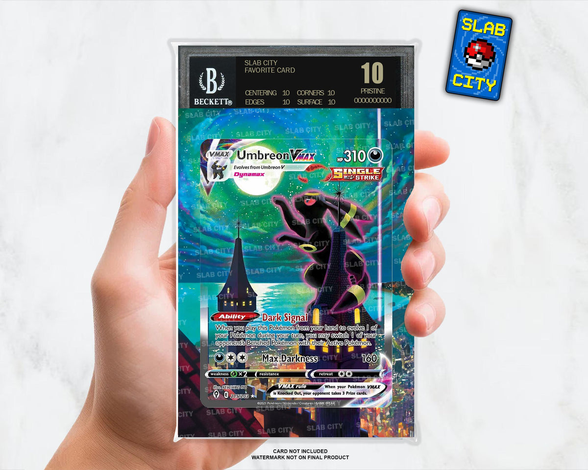 Umbreon VMAX #215 Evolving Skies Extended Art Insert for Graded Card Slabs