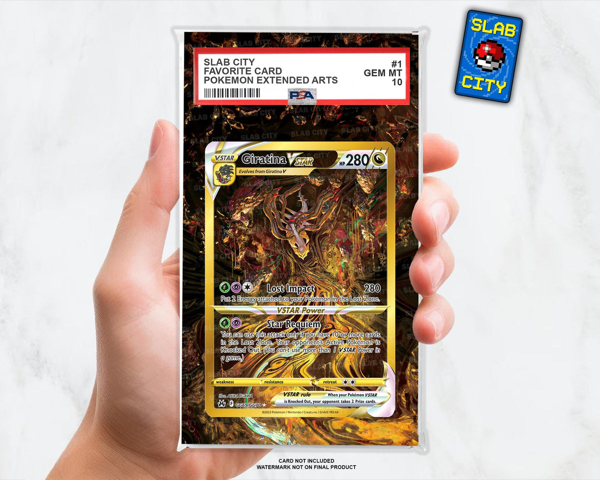 Giratina VSTAR GG69 Crown Zenith Extended Art Insert for Graded Card Slabs