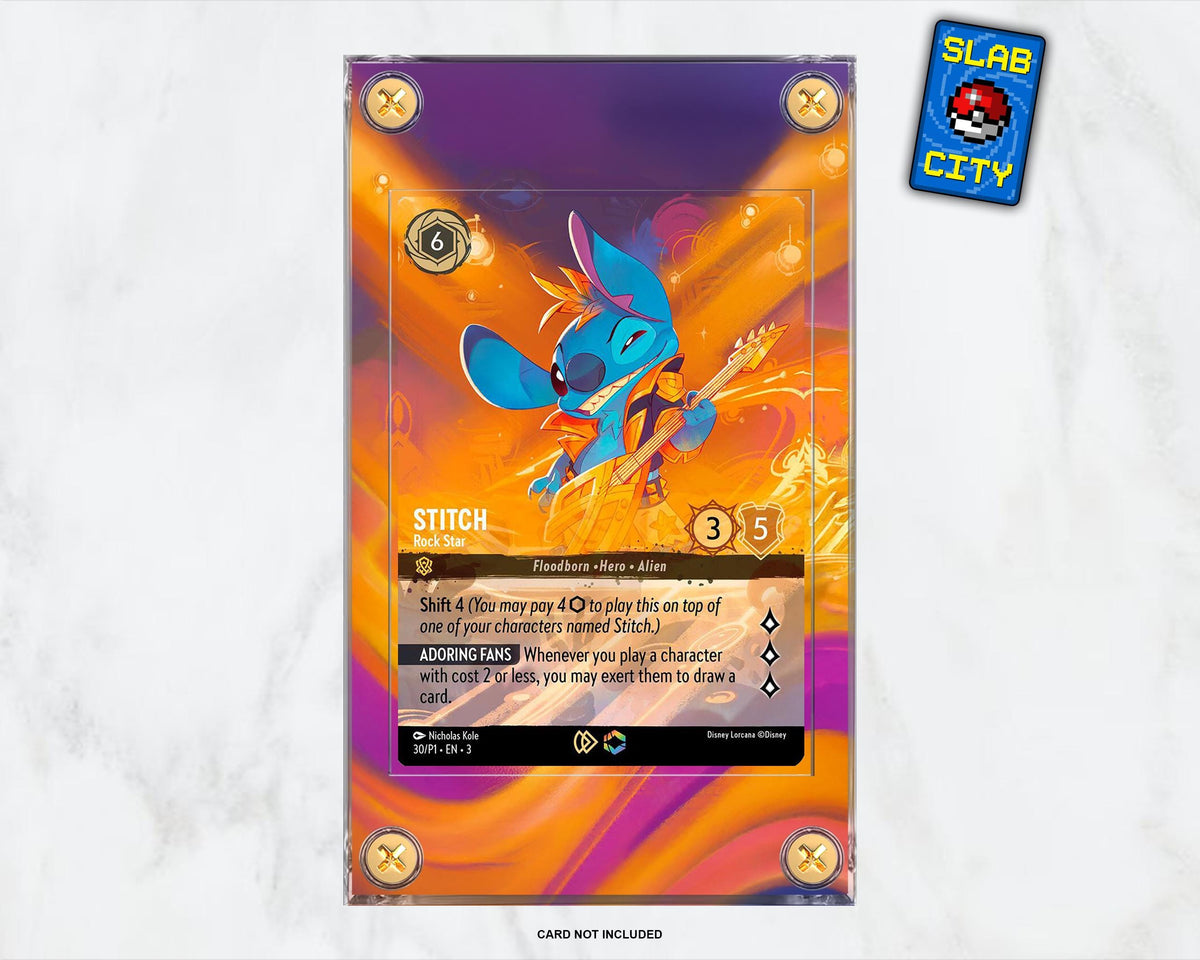Stitch Rock Star #30 Promo Extended Art Lorcana Card Display Case