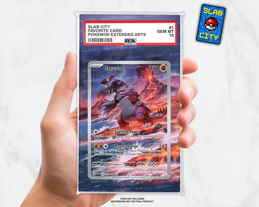 Groudon #199 Paradox Rift Extended Art Insert for Graded Card Slabs