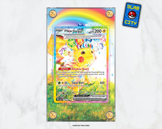 Pikachu ex #238 Surging Sparks Extended Art Pokémon Card Display Case