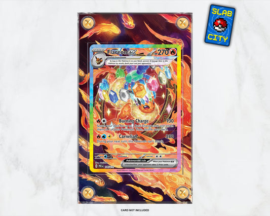 Flareon EX #146 Prismatic Evolutions Extended Art Pokémon Card Display Case
