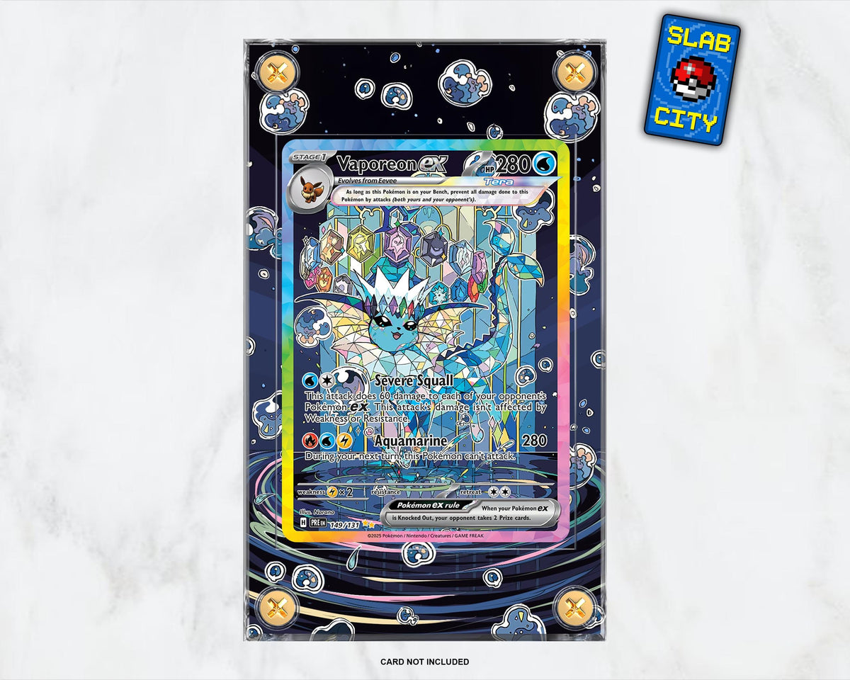 Vaporeon ex #149 Prismatic Evolutions Extended Art Pokémon Card Display Case