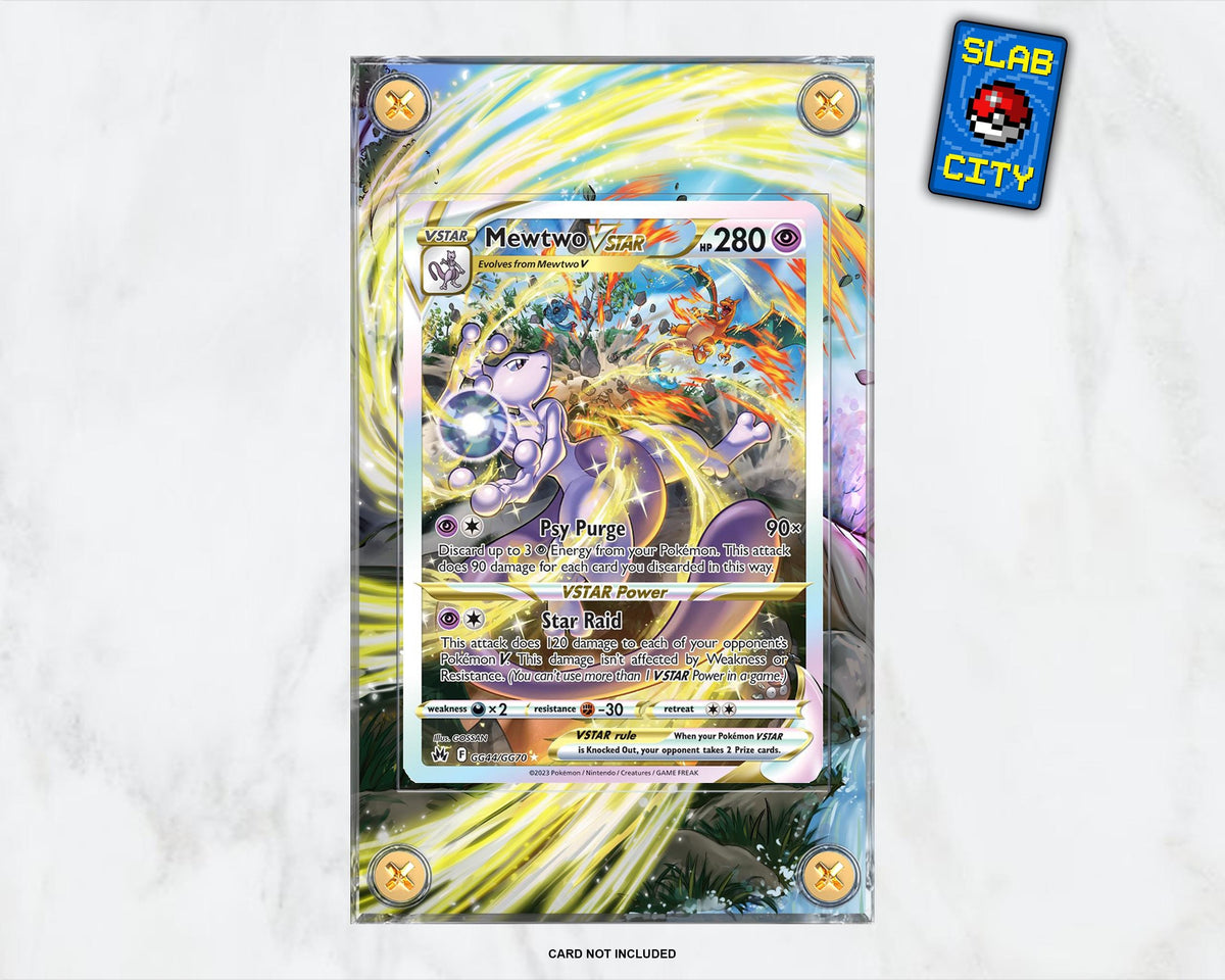 Mewtwo VSTAR GG44 Crown Zenith Extended Art Pokémon Card Display Case