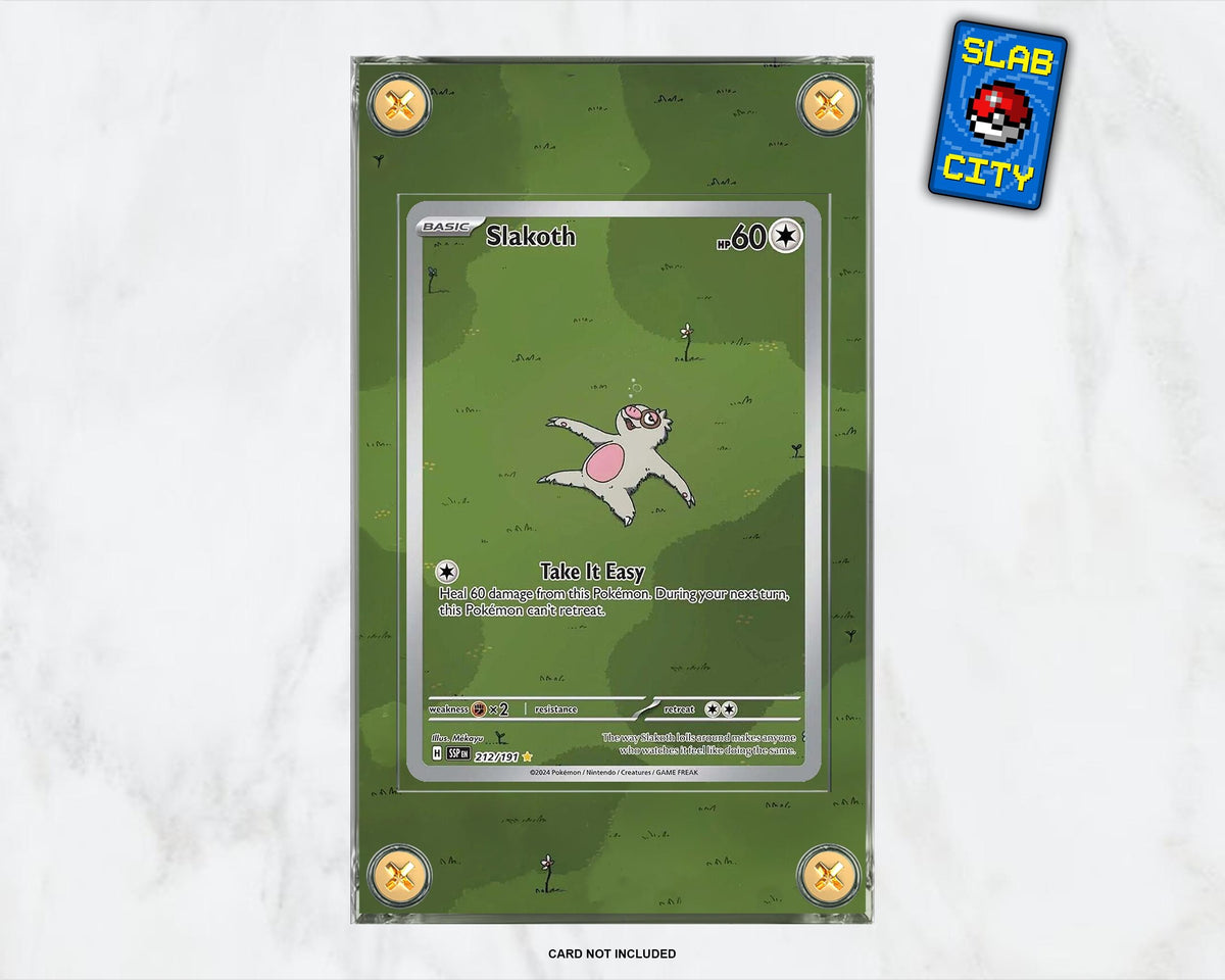 Slakoth #212 Surging Sparks Extended Art Pokémon Card Display Case