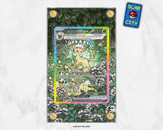 Leafeon ex #144 Prismatic Evolutions Extended Art Pokémon Card Display Case