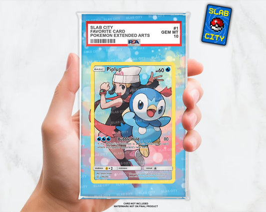 Piplup #239 Cosmic Eclipse Extended Art Insert for Graded Card Slabs