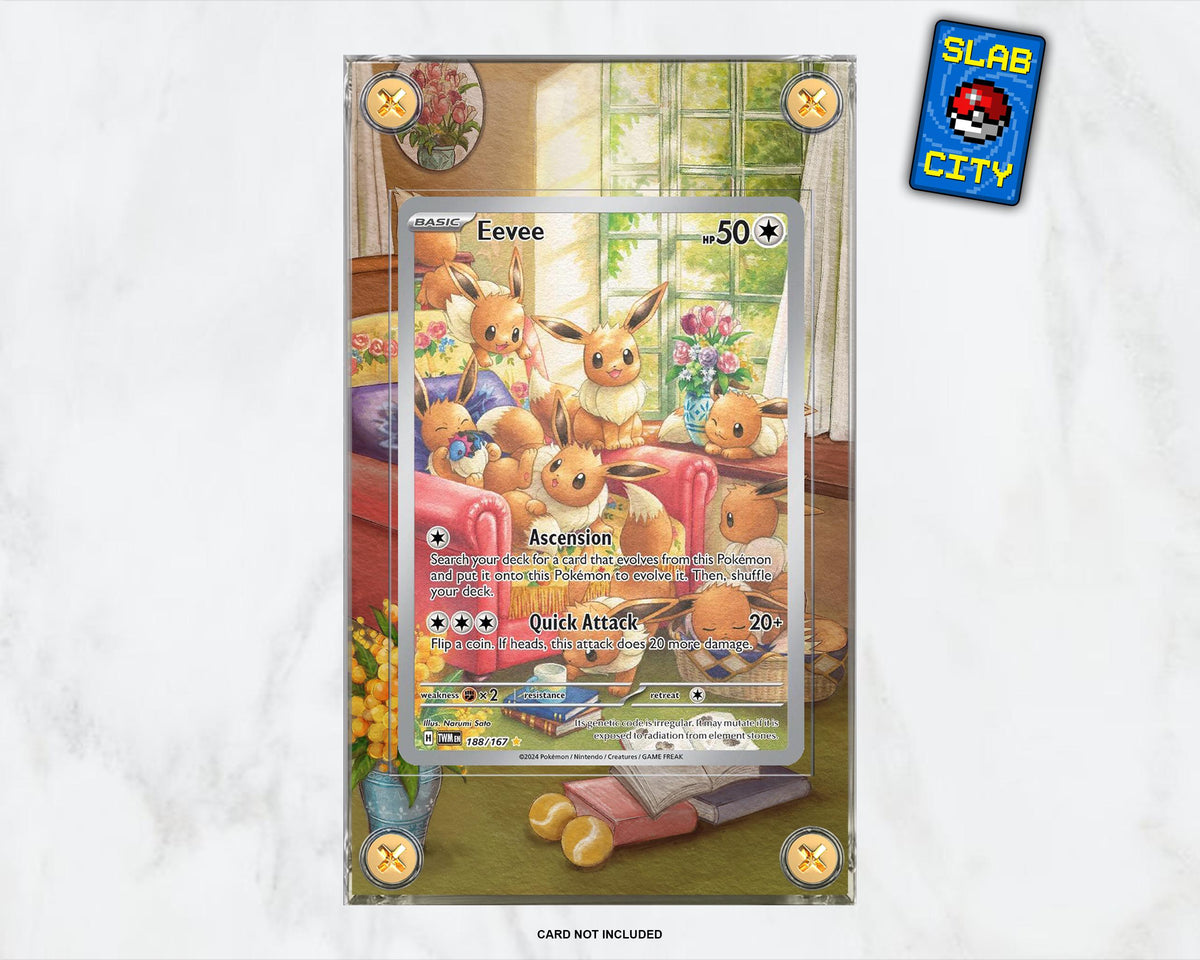 Eevee #188 Twilight Masquerade Extended Art Pokémon Card Display Case