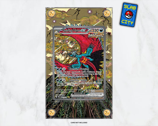 Roaring Moon ex #162 Prismatic Evolutions Extended Art Pokémon Card Display Case