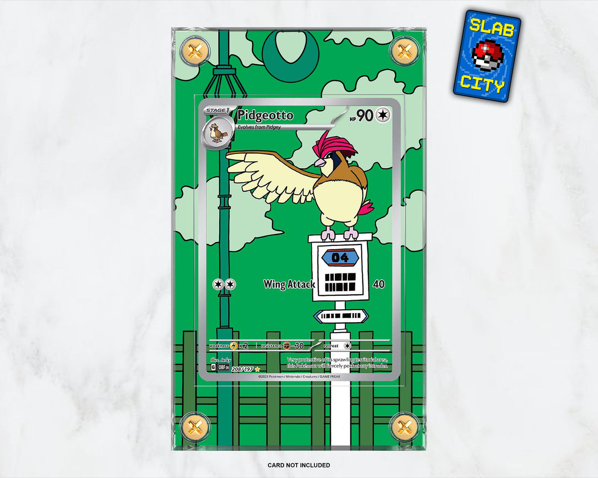 Pidgeotto #208 Obsidian Flames Extended Art Pokémon Card Display Case