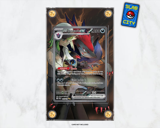 N's Zoroark ex #185 Journey Together Extended Art Pokémon Card Display Case