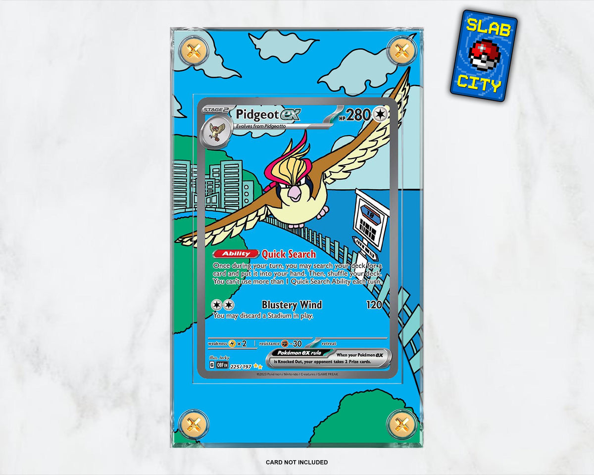 Pidgeot ex #225 Obsidian Flames Extended Art Pokémon Card Display Case