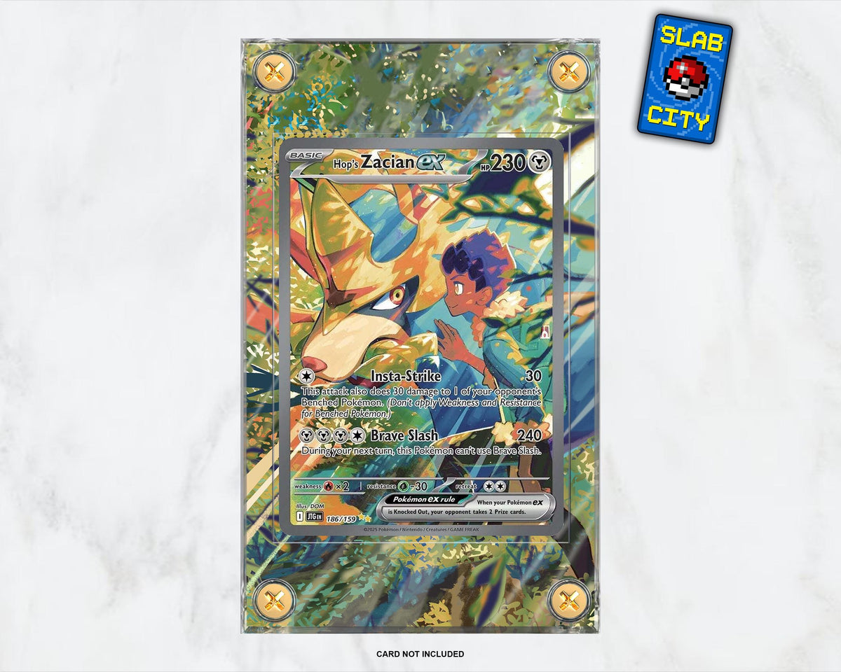 Hop's Zacian ex #186 Journey Together Extended Art Pokémon Card Display Case