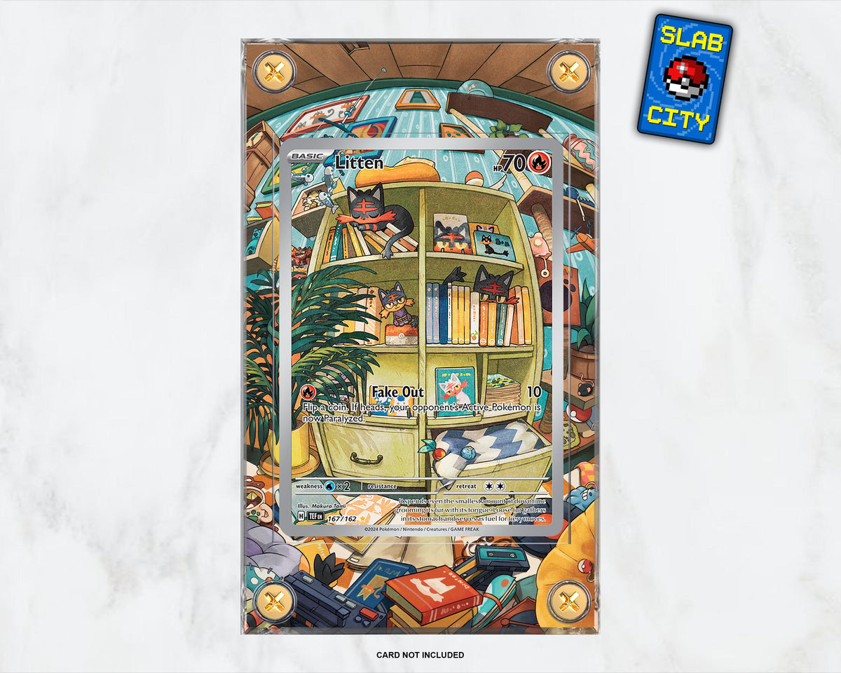 Litten #167 Temporal Forces Extended Art Pokémon Card Display Case
