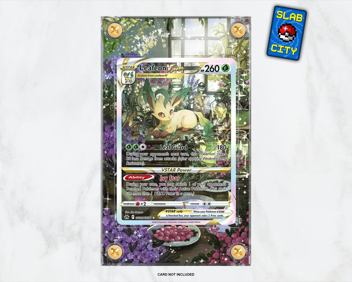 Leafeon VSTAR GG35 Crown Zenith Extended Art Pokémon Card Display Case