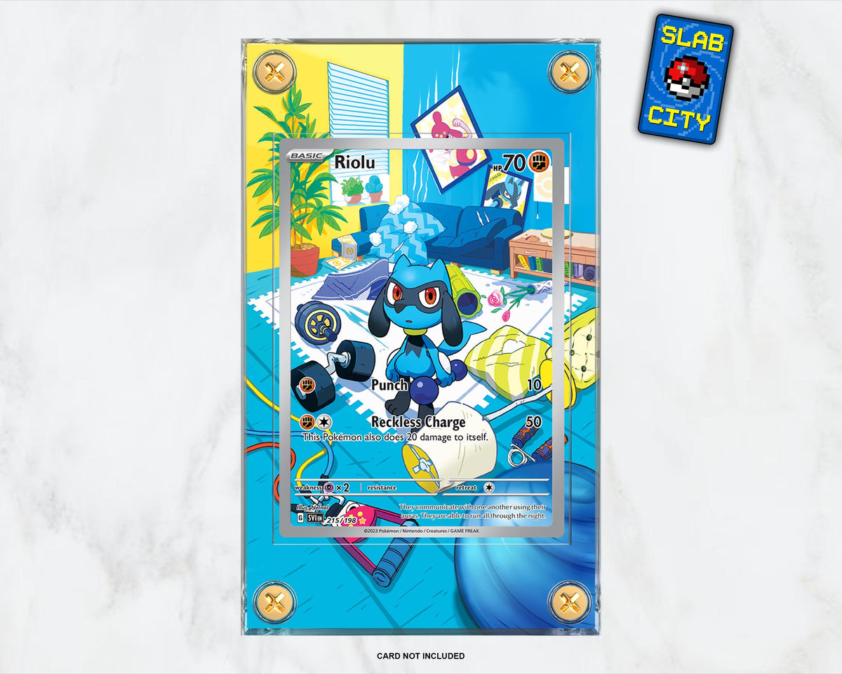 Riolu #215 Scarlet & Violet Extended Art Pokémon Card Display Case