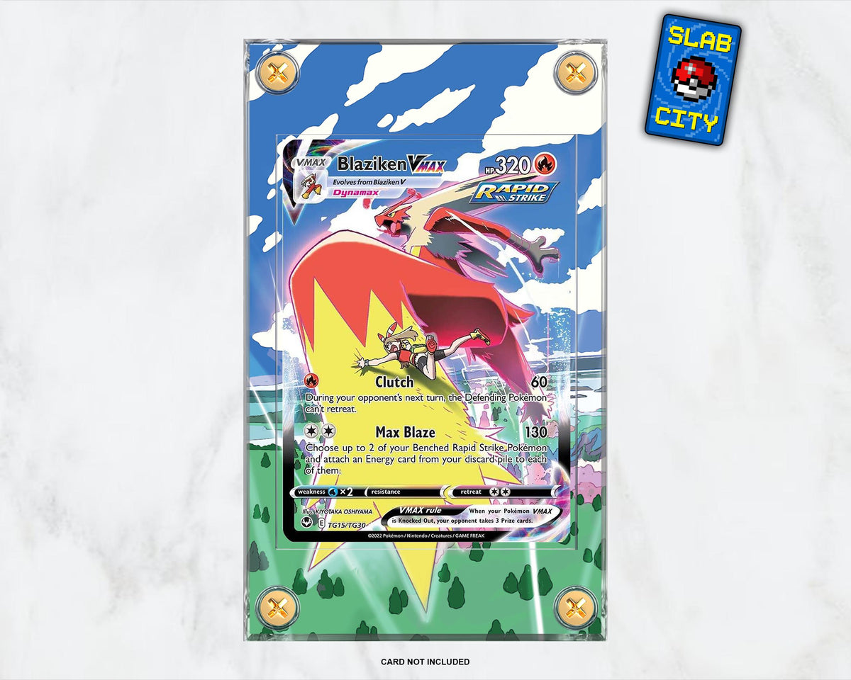 Blaziken VMAX TG15 Silver Tempest Extended Art Pokémon Card Display Case
