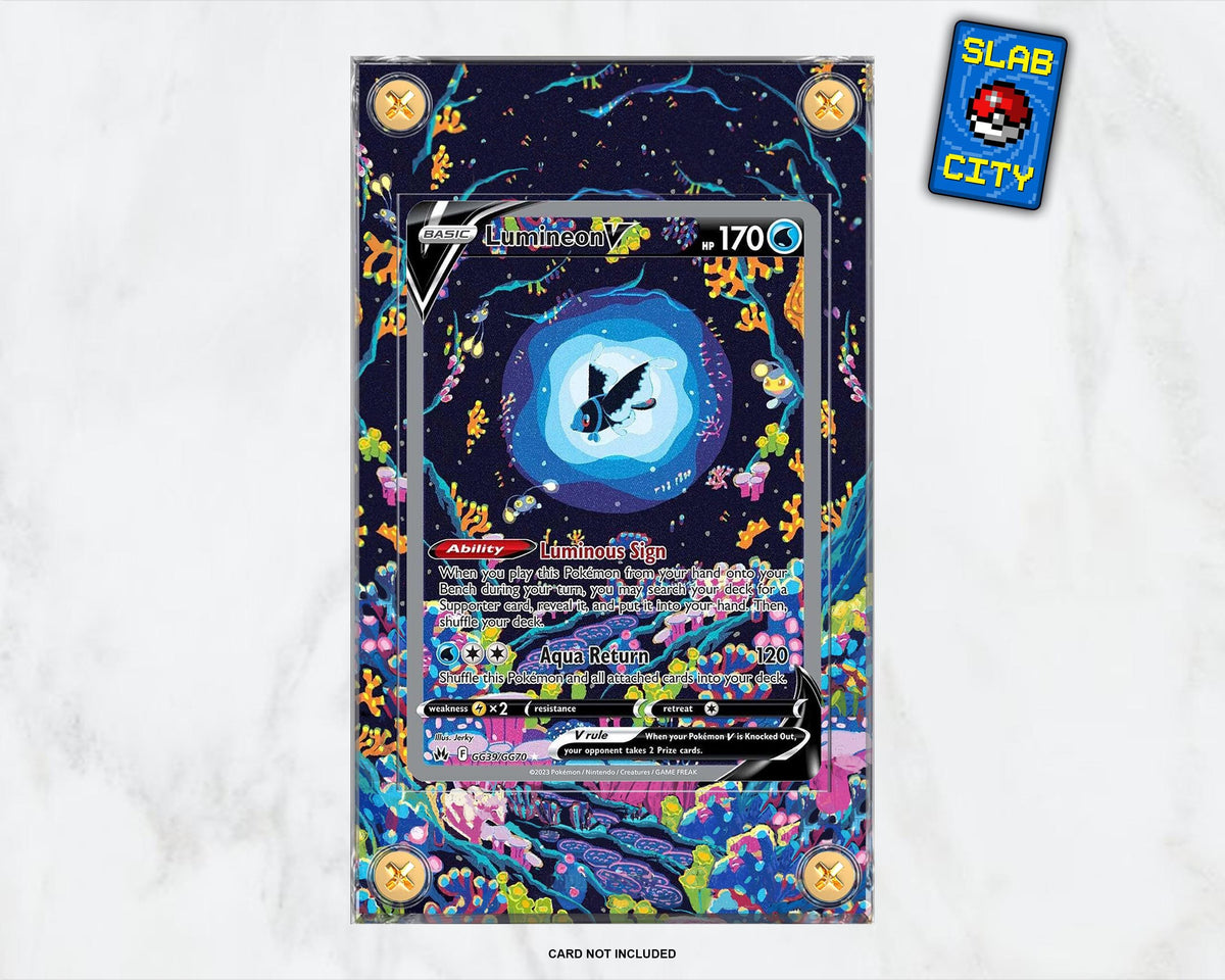 Lumineon V GG39 Crown Zenith Extended Art Pokémon Card Display Case