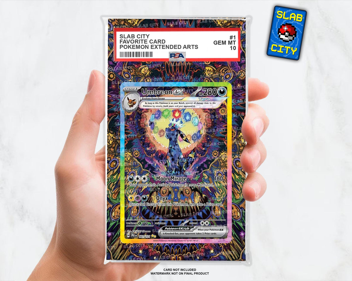 Umbreon ex #161 Prismatic Evolutions Extended Art Insert for Graded Card Slabs