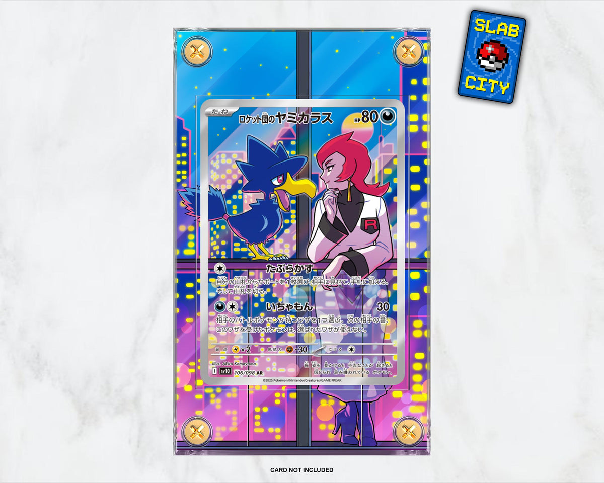 Team Rocket's Murkrow Destined Rivals Extended Art Pokémon Card Display Case