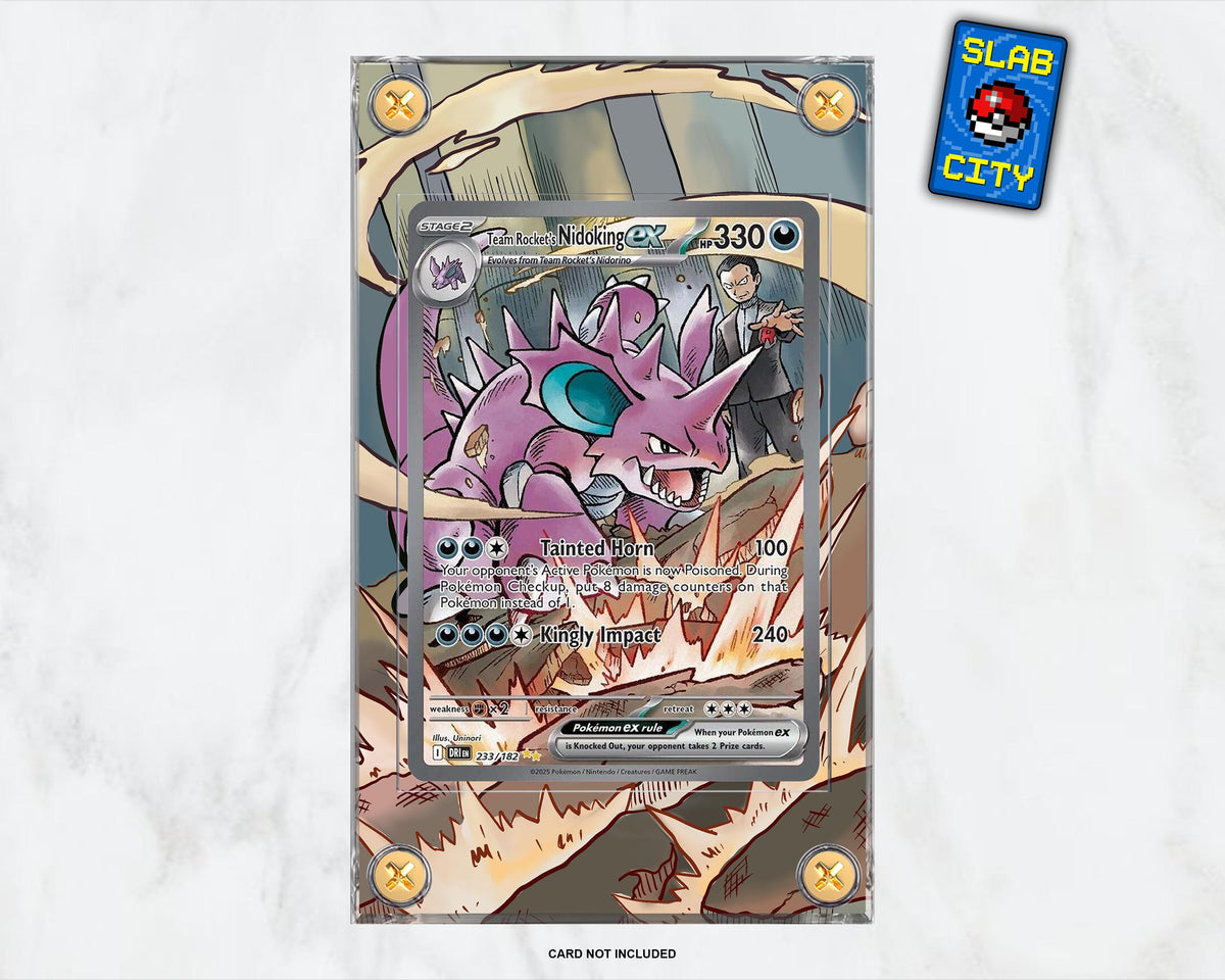 Team Rocket's Nidoking #233 Destined Rivals Extended Art Pokémon Display Case