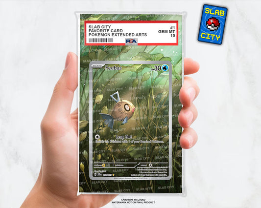 Feebas #198 Surging Sparks Extended Art Insert for Graded Card Slabs