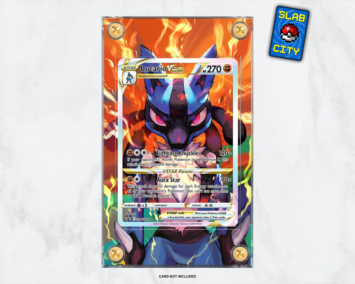 Lucario VSTAR SWSH #291 Crown Zenith Extended Art Pokémon Card Display Case