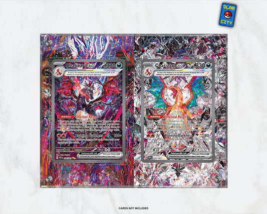 Charizard ex #234 & #223 2-Card Extended Art Pokémon Display Case
