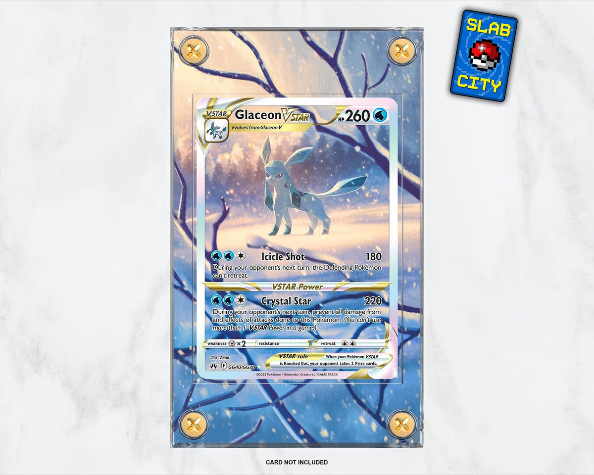 Glaceon VSTAR GG40 Crown Zenith Extended Art Pokémon Card Display Case