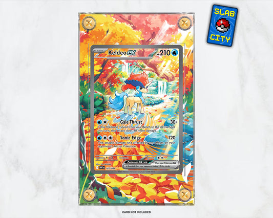 Keldeo ex #167 White Flare Extended Art Pokémon Card Display Case