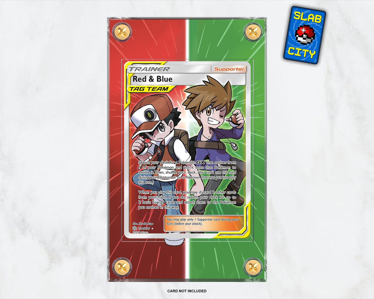 Red & Blue #234 Cosmic Eclipse Extended Art Pokémon Card Display Case