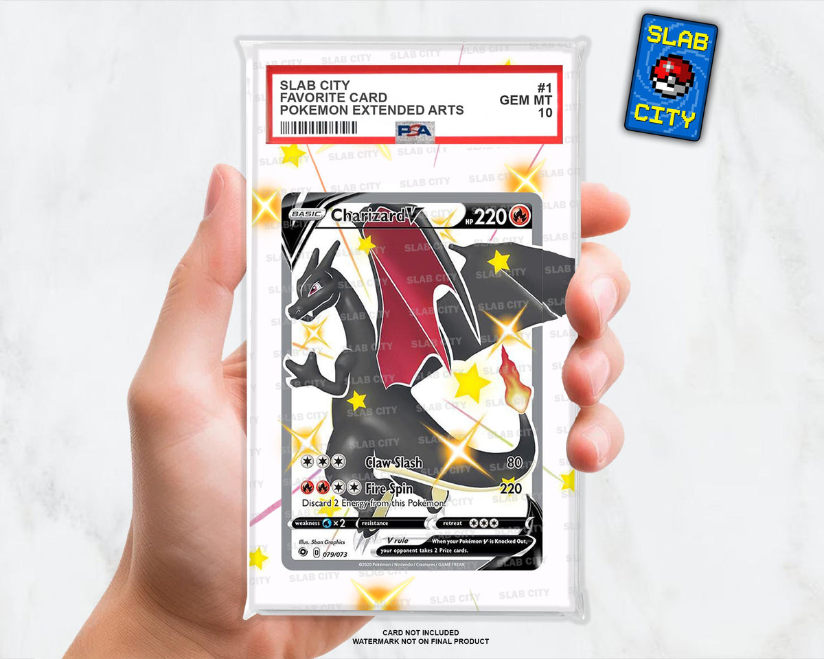Charizard V #79 Champion's Path Extended Art Insert for Graded Card Slabs
