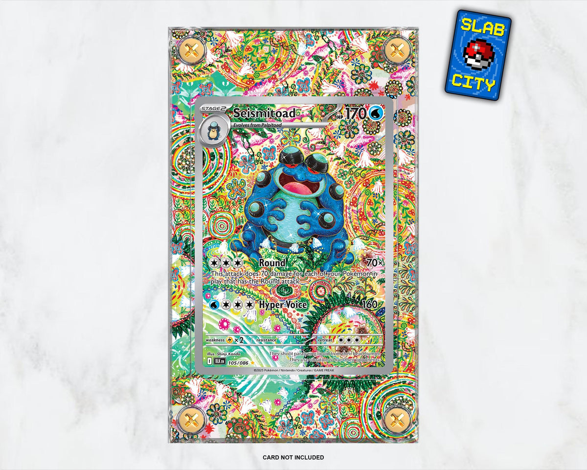Seismitoad #105 Black Bolt Extended Art Pokémon Card Display Case