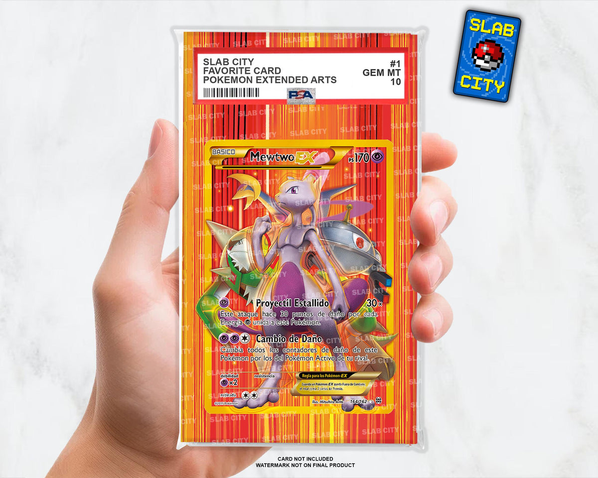 Mewtwo EX #164 XY Breakthrough Extended Art Insert for Graded Card Slabs