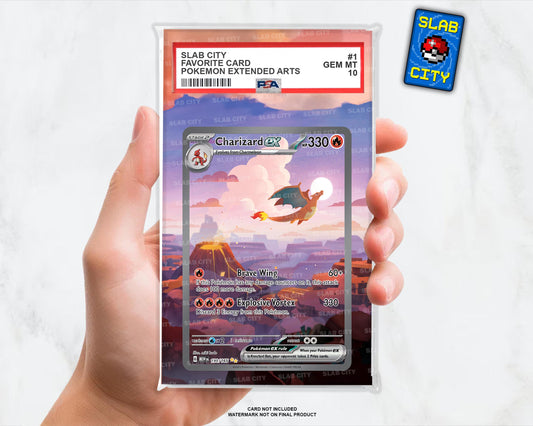 Charizard ex #199 SV 151 Extended Art Insert for Graded Card Slabs