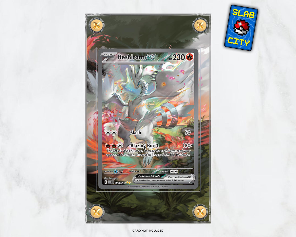 Reshiram ex #166 White Flare Extended Art Pokémon Card Display Case