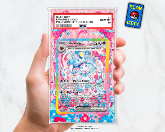 Sylveon ex #156 Prismatic Evolutions Extended Art Insert for Graded Card Slabs
