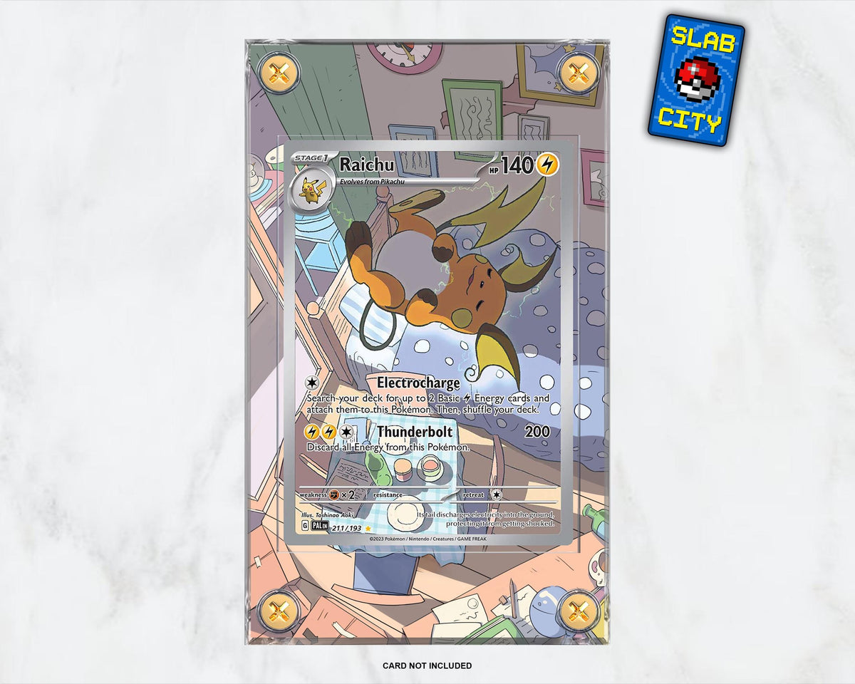 Raichu #211 Paldea Evolved Extended Art Pokémon Card Display Case