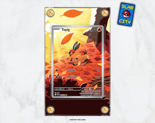 Tepig #96 White Flare Extended Art Pokémon Card Display Case