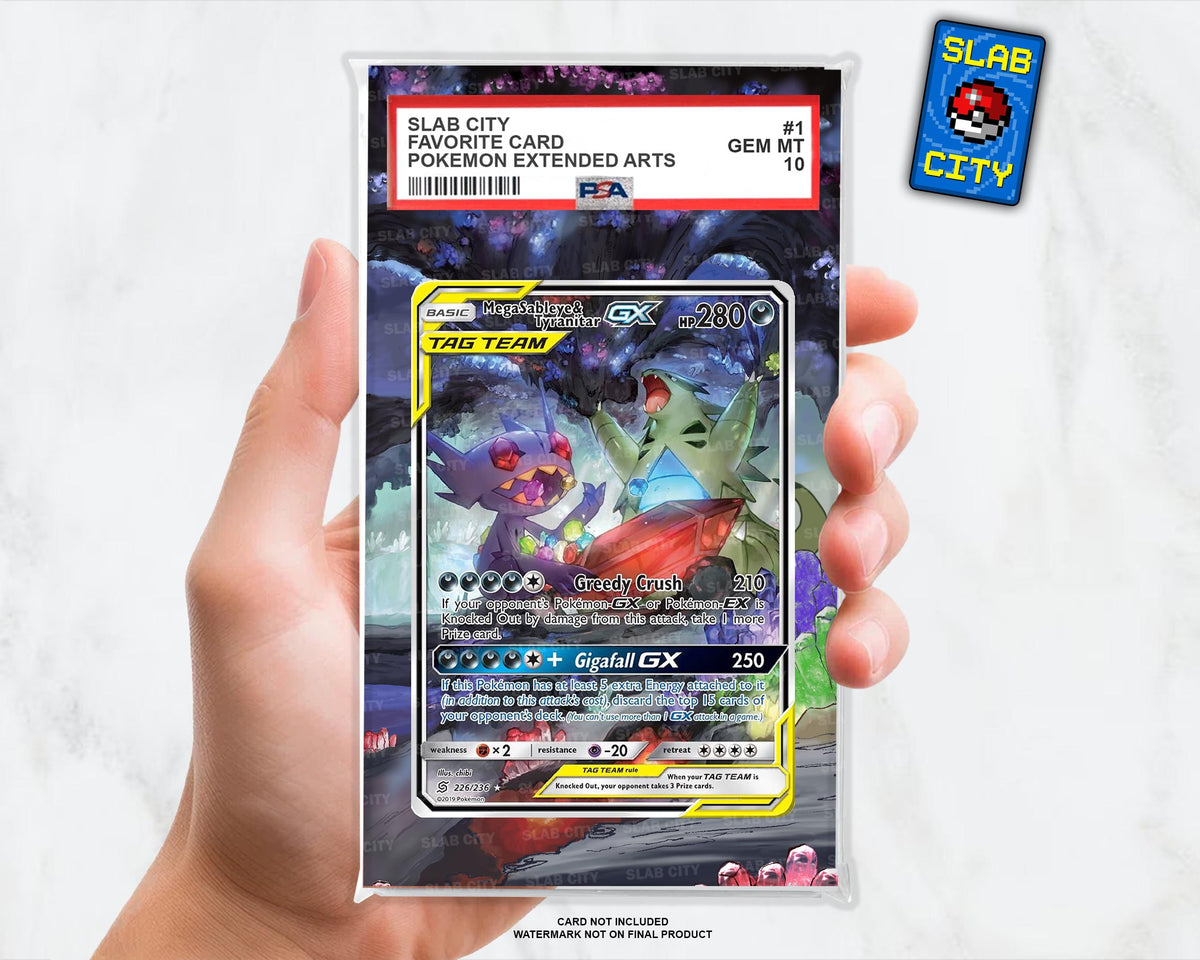 Mega Sableye & Tyranitar GX #226 Extended Art Insert for Graded Card Slabs