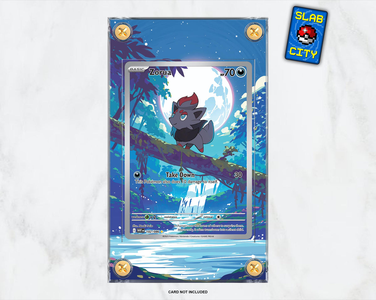 Zorua #142 White Flare Extended Art Pokémon Card Display Case
