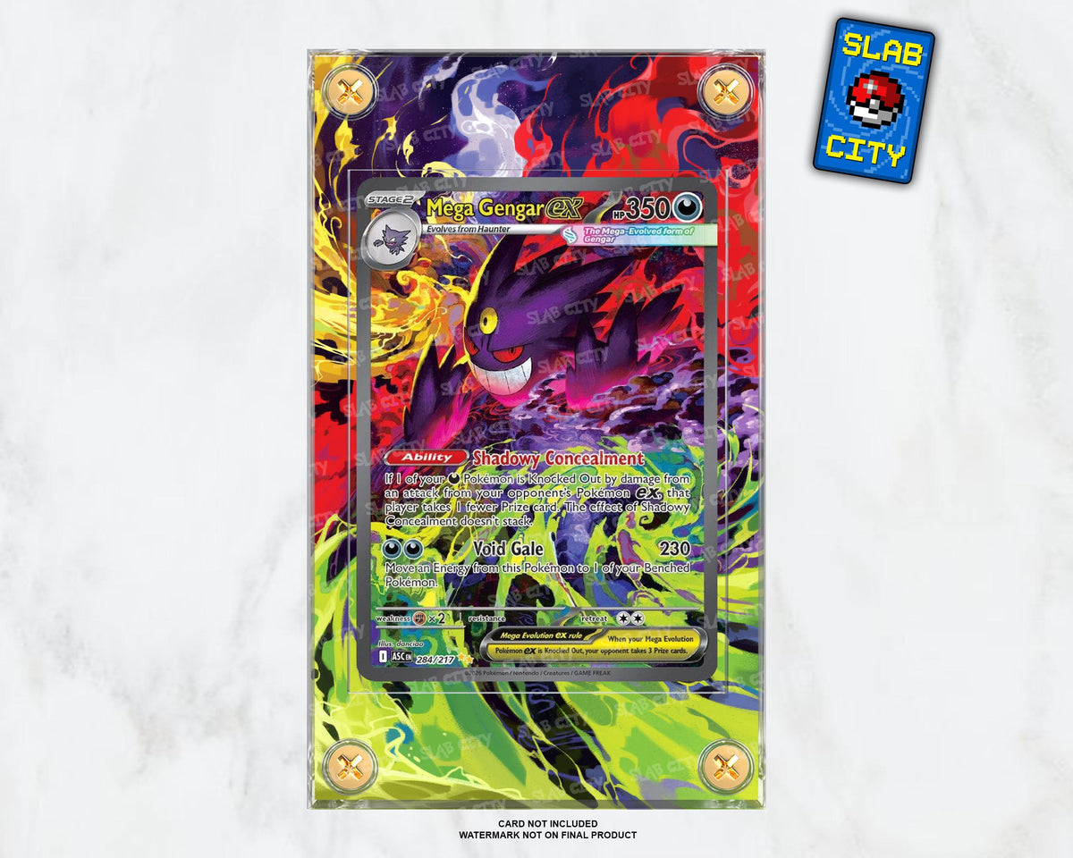 Mega Gengar ex #284 Ascended Heroes Extended Art Pokémon Card Display Case
